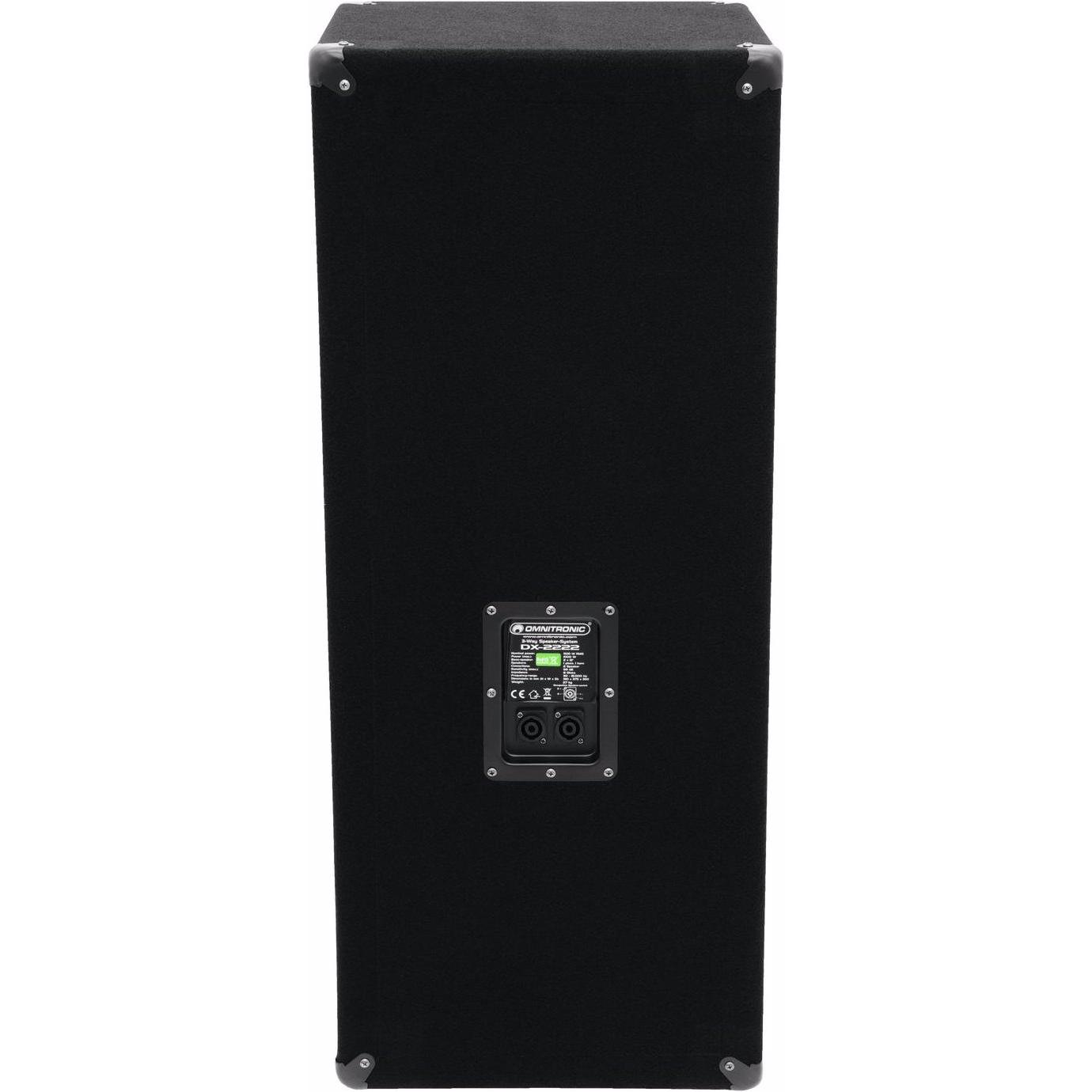 Thumbnail - Omnitronic DX-2222 (Passiv, 1x 500 W), PA Lautsprecher, Schwarz