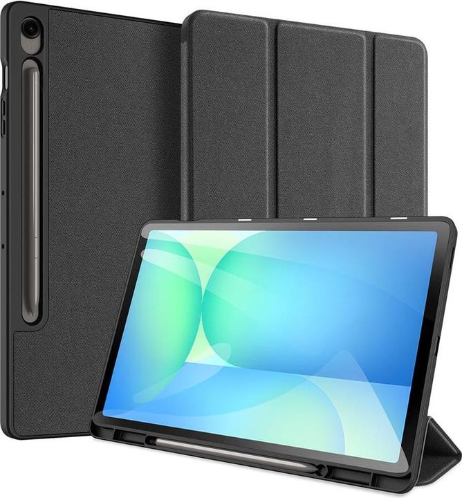 Samsung Galaxy Tab S10FE Plus - Ducis Domo Series, aufstellbares Flip-Etui, Schwarz (Samsung Galaxy Tab S10 FE+)
