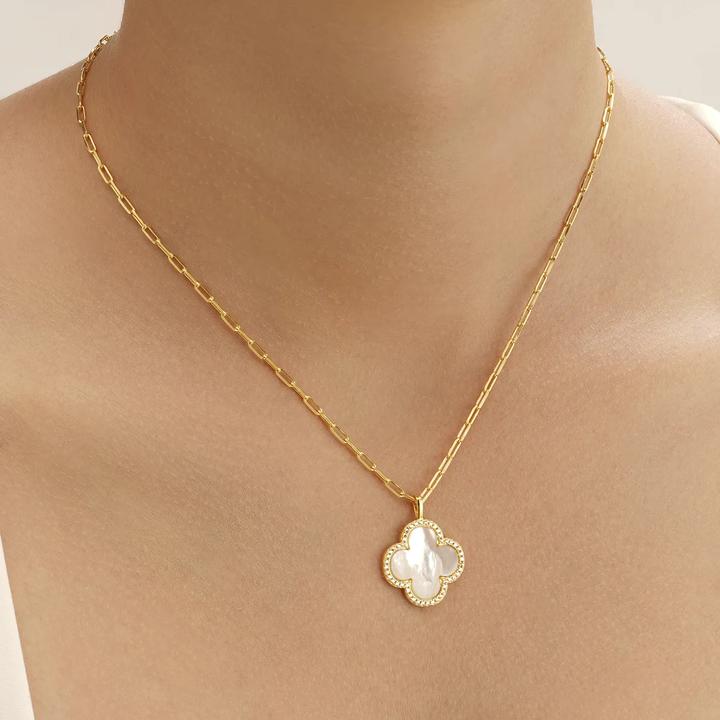 Produktbild Charles Garnier Halskette aus vergoldetem Silber, Perlmutt, Zirkonoxid (Vergoldetes 925er Silber)