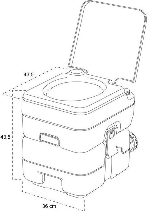 Produktbild ProPlus Tragbare Camping-Toilette 10L/20L