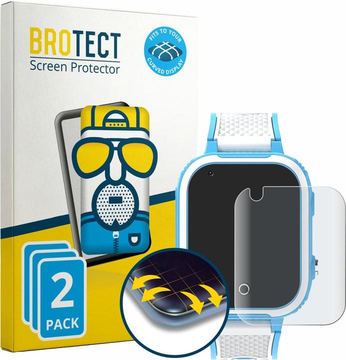 Produktbild BROTECT Fullscreen für Olivfant Kids Smartwatch 1.44" Schutzfolie Displayschutz Folie Matt