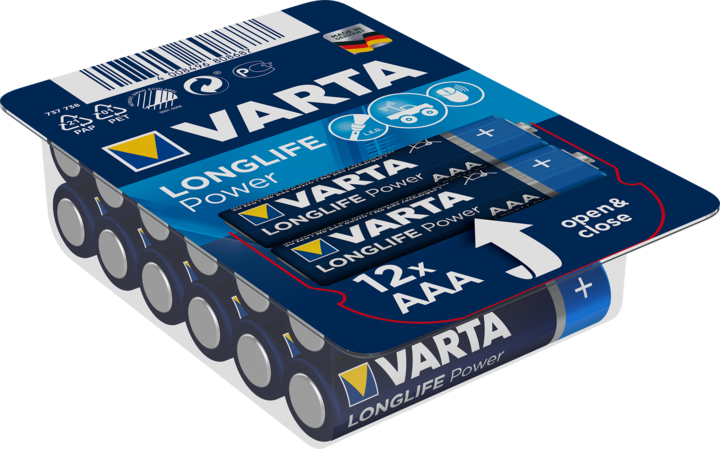 Image du produit Varta LONGLIFE Power Box (12 pcs, AAA, 1260 mAh)
