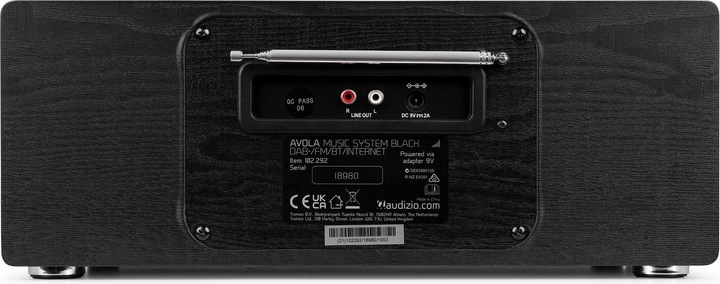 Produktbild Audizio DAB+ Radio Avola Schwarz, Radio Tuner: FM, DAB+ (FM, DAB+, Bluetooth, WLAN)
