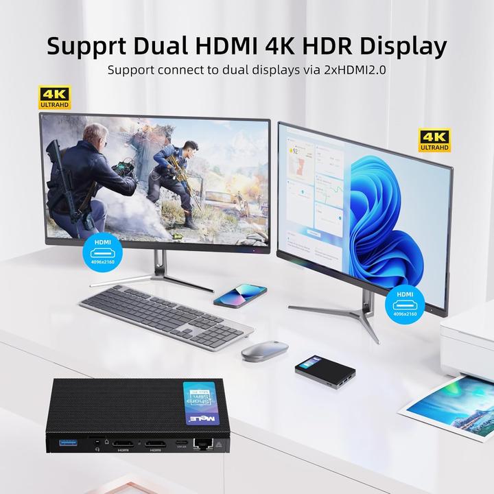 Immagine prodotto Mele Quieter3Q lüfterloser Mini PC (512 GB, 16 GB, Intel Celeron N5105)