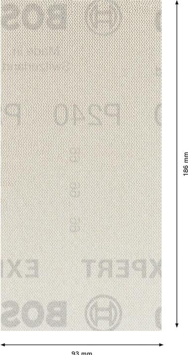 Image du produit Bosch Professional Zubehör Filet abrasif Expert M480 pour ponceuses vibrantes, 93 x186 mm, G 240, 50 pces. (240)