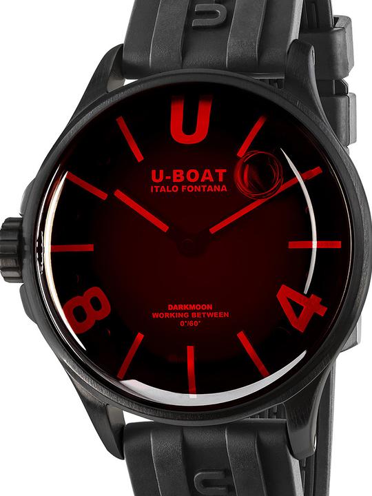 Produktbild U-Boat 9306 Darkmoon Red Glass PVD Herrenuhr 40mm 5ATM (Analoguhr, 40 mm)