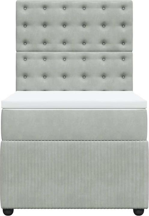 Actual product image vidaXL Bo x spring bed with mattress 120 x 190 cm velvet (120 x 190 cm)