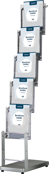 Image du produit Europel Porte-brochures avec pied, 5 x DIN A4, pliable (A4)