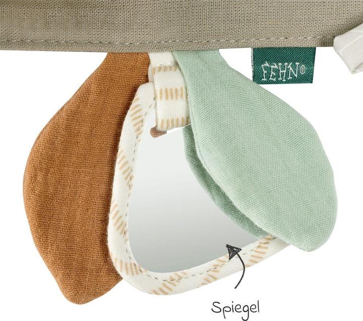 Produktbild Fehn Kinderwagenketten Kinderwagenkette mit Rassel & Quietsche - Esel & Schaf