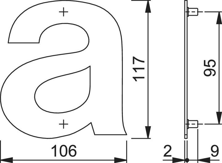 Image du produit Magni Lettre a Acier inoxydable