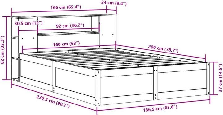 Immagine prodotto VidaXL Letto senza materasso (140 x 190 cm)