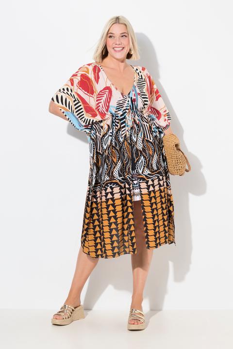 Produktbild Ulla Popken Kaftan, Safari, V-Ausschnitt, Halbarm (58, 60, 62)