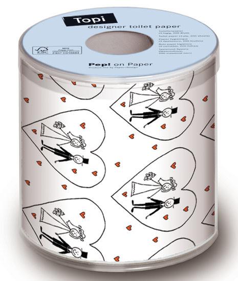 Immagine prodotto Paper + Design Carta igienica Rotoli di matrimonio, 3 veli, bianco (1 x)