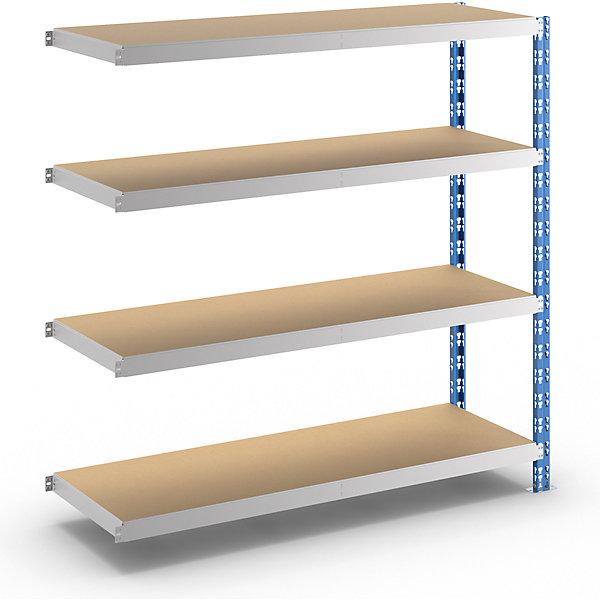 Actual product image eurokraft basic Wide span boltless shelf unit with chipboard shelves, depth 500 mm, extension