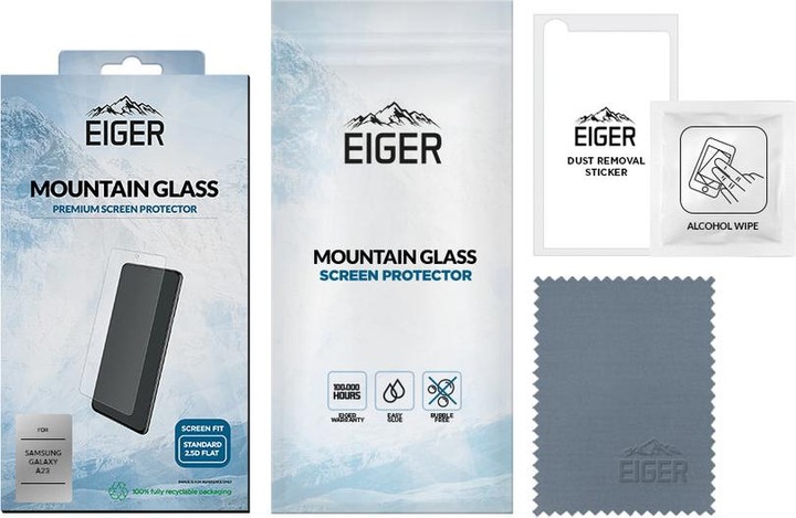 Actual product image Eiger Mountain Glass (1 Piece, Samsung Galaxy A23 5G)