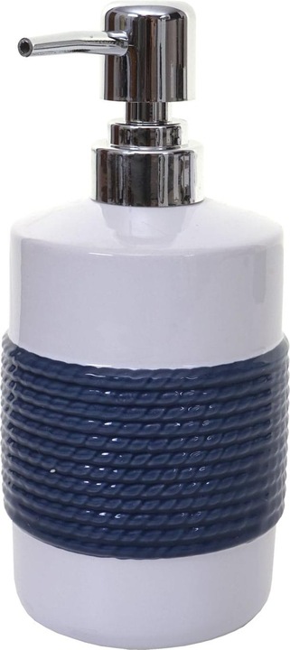 Produktbild Swisshandel24 5-teiliges Badset, WC-Garnitur Badezimmerset Badaccessoires, Keramik - blau/weiss