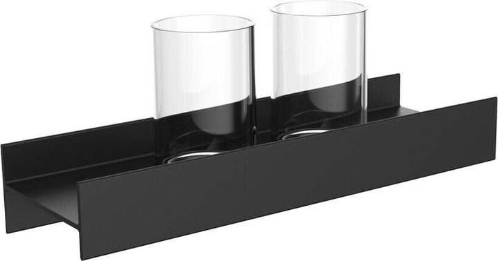 Actual product image Emco aura double glass holder, black matt, 852513400