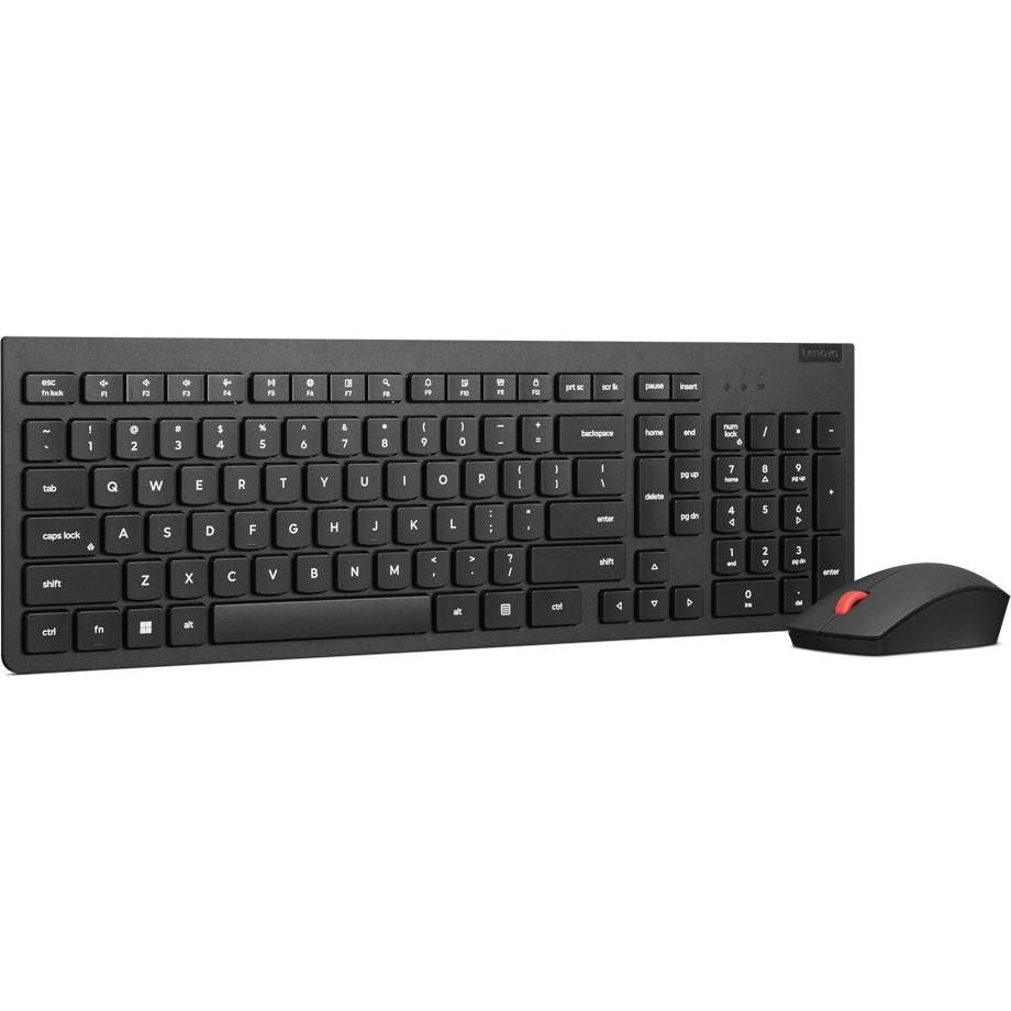 Lenovo Essential Wireless Combo Gen 2 - Tastatur-und-Maus-Set (US, Kabellos), Tastatur, Schwarz