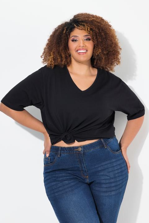 Produktbild Ulla Popken T-Shirt, V-Ausschnitt, Relaxed, Halbarm (50, 52)