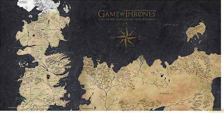 Actual product image NoName GAME OF THRONES - Impression en Verre - Westeros Map - 60X30 cm