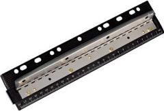 Actual product image Wedo Business pocket hole punch, 4 holes, black Punching capacity: 3 mm, made of plastic with metal rail