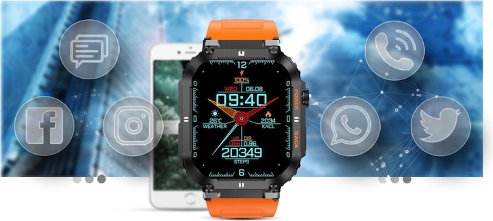 Produktbild Gravity SMARTWATCH MĘSKI GT6-3 - WYKONYWANIE POŁĄCZEŃ, MONITOR SNU (sg020c)