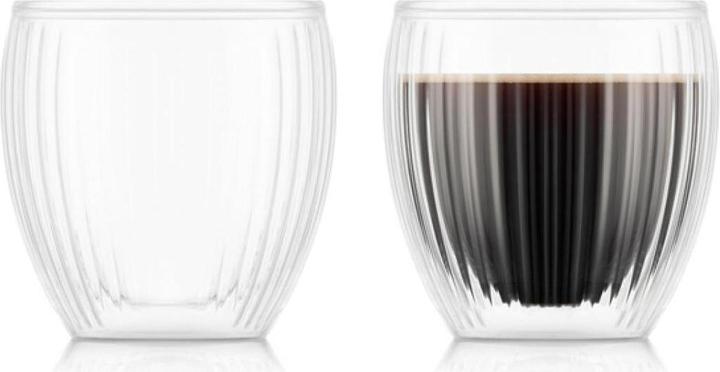 Produktbild Bodum Trinkglas Pavina doppelwandig geriffelt 2 Stück 0.2 l (0.20 l, 2x)