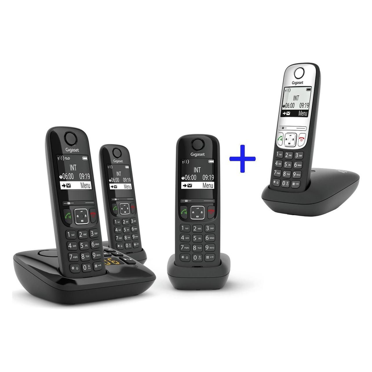Gigaset AS690A Trio, Telefoon, Zwart