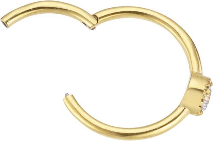 Produktbild Bijouteria Ohrpiercing (Chirurgenstahl 316L, PVD Beschichtung (goldfarbig), Zirkonia)