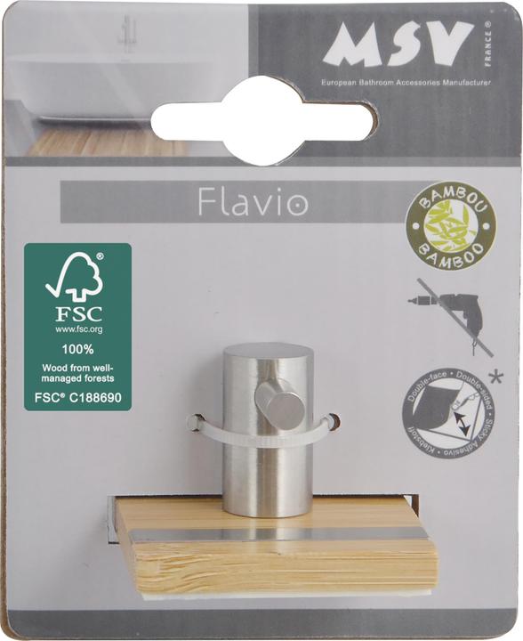 Image du produit MSV Crochet acier inoxydable et bambou Flavio