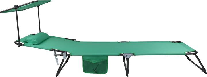 Produktbild VCM Sonnenliege Liegestuhl Gartenliege Dach (185 cm)