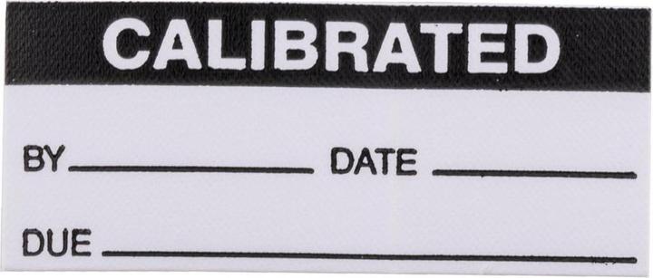 Produktbild RS PRO Etikett,Stoff,Vinyl,schw. "CALIBRATED"