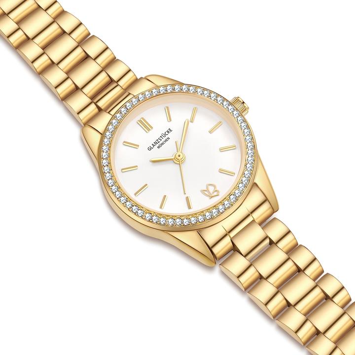 Produktbild Glanzstücke München Damen Quarzuhr gelbgold Edelstahl gelbgold - 38000 (Analoguhr, 25 mm)