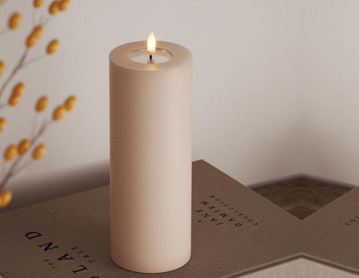 Immagine prodotto Deluxe Homeart Candela a colonna LED - Rosé 7,5 x 20 cm (1 x)