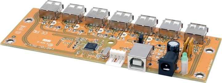Actual product image Exsys GmbH 7-Port USB 2.0 HUB (Metallgehäuse), inkl (USB-B, 7 ports)