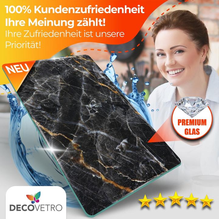 Produktbild Decovetro Schneidebrett Glas |40x30cm | Glasschneidebrett | Leicht zu reinigen