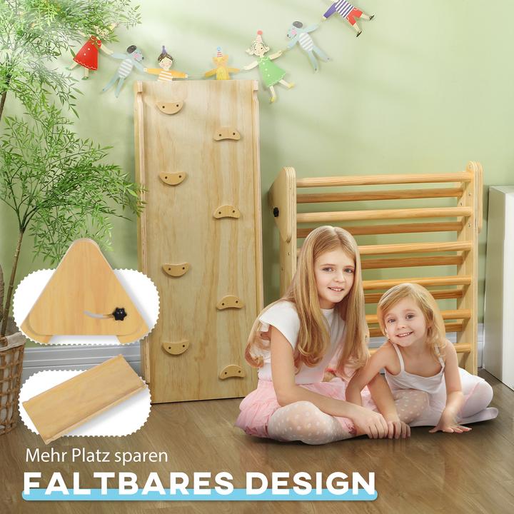 Produktbild Aiyaplay Klettergerüst Kiefernholz, Mehrschichtenplatte Naturholz