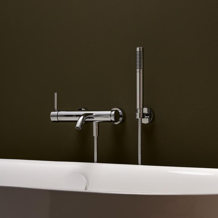 Immagine prodotto Dornbracht Meta miscelatore monocomando per vasca a muro, con set doccia, sporgenza 202 mm, 33233660