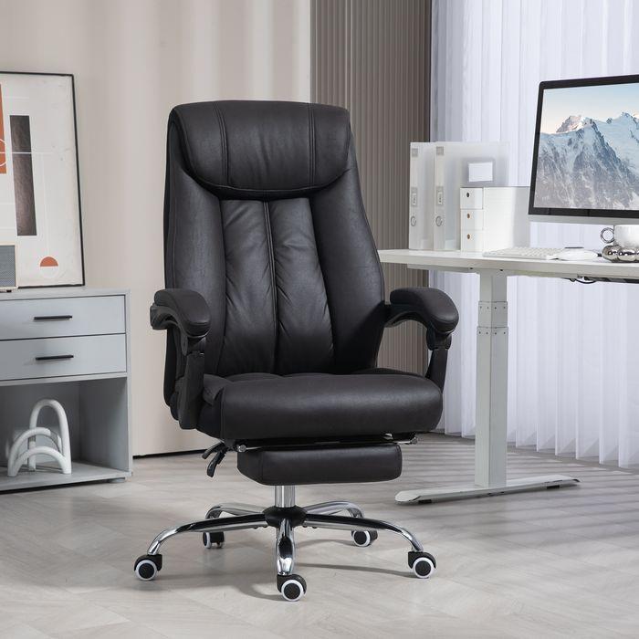 Image du produit Swisshandel24 Siège de bureau avec repose-pieds, inclinaison de 145°, noir (46 - 54 cm)