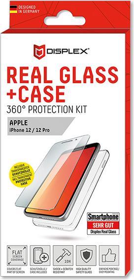 Produktbild Displex Real Glass, 2D Panzerglas + Handyhülle (1 Stück, Realme 12 Pro+, Apple iPhone 12)