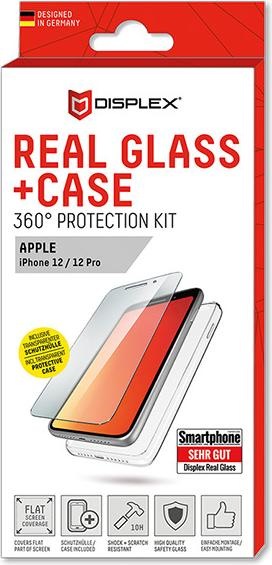 Image du produit Displex Real Glass, 2D Panzerglas + Handyhülle (1 pièce(s), Realme 12 Pro+, Apple iPhone 12)