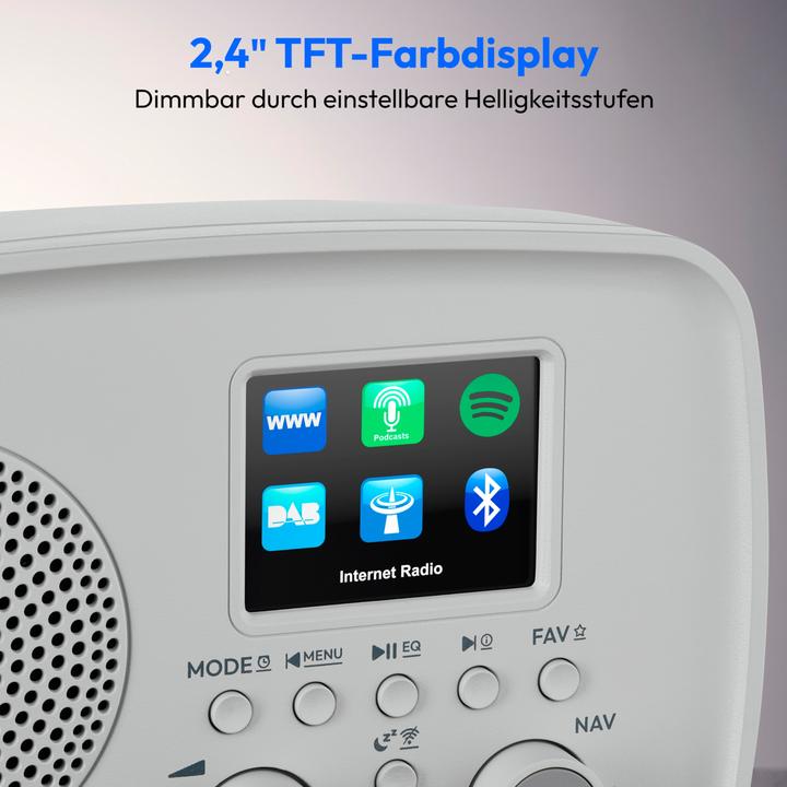 Produktbild Medion LIFE Internetradio IRE-1 (MD89318) grau DAB+ Internetradio (DAB+, Internetradio, Bluetooth, WLAN)