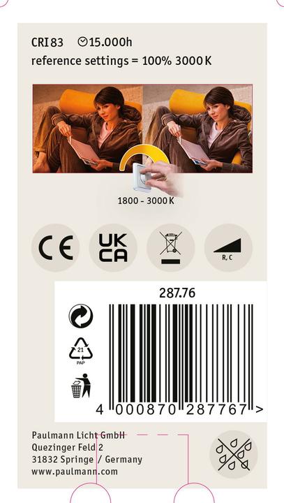 Image du produit Paulmann Lampe à usage général (E27, 806 lm, 1 x)