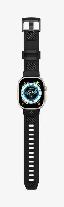 Actual product image Spigen Rugged Ultra Band Apple Watch 4/5/6/7/8/9/SE/Ultra/Ultra 2 42/44/45/49mm czarny/matte black A (42 mm, Thermoplastic polyurethane (TPU))