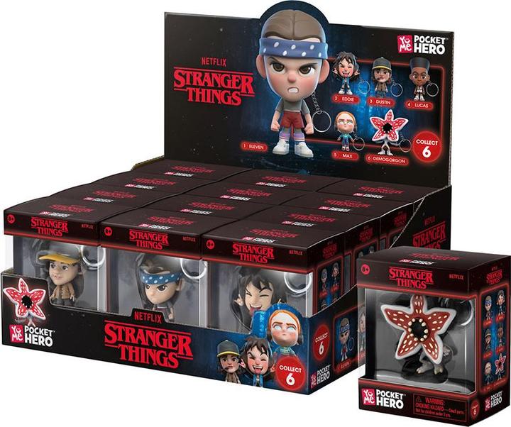 Productafbeelding YuMe Portachiavi Stranger Things Pocket Hero Display da 12pz