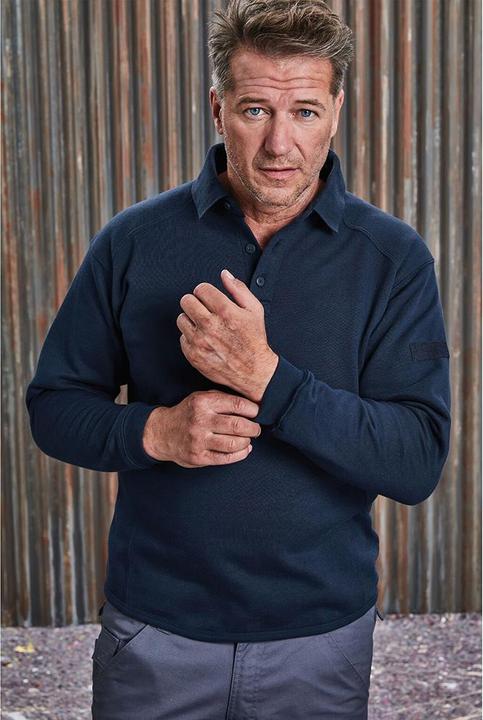 Actual product image Russell Europe sweatshirt with button placket and collar (M)