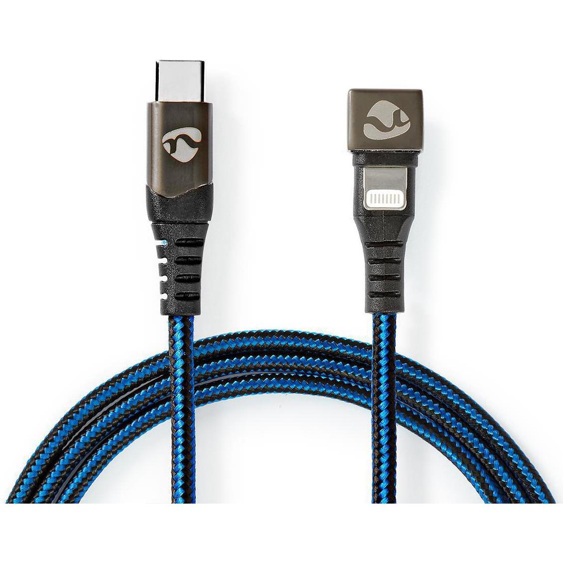 Nedis USB-Kabel - Apple Lightning 8-Pin - USB-Typ-C ™ Stecker - Vernickelt - 1.00 m - rund - Gefloch (1 m, USB 2.0), USB...