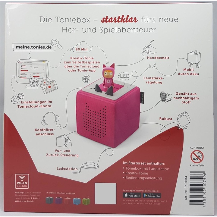 Productafbeelding Tonies Toniebox Startset Roze (Creatieve Tonie) (Duits)