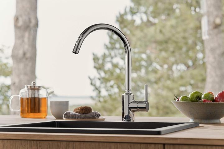 Actual product image Hansa VANTIS kitchen tap, low pressure, 247mm projection, swivelling spout, chrome, 52211167