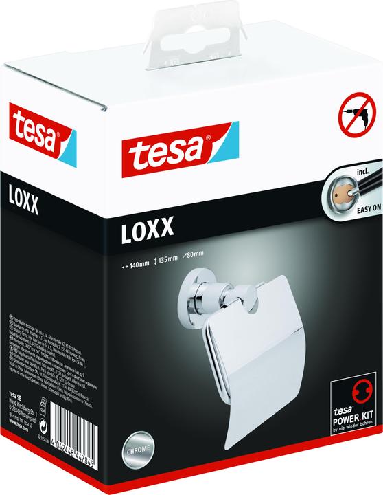 Actual product image tesa Support papier LOXX WC avec Couvercle chromé